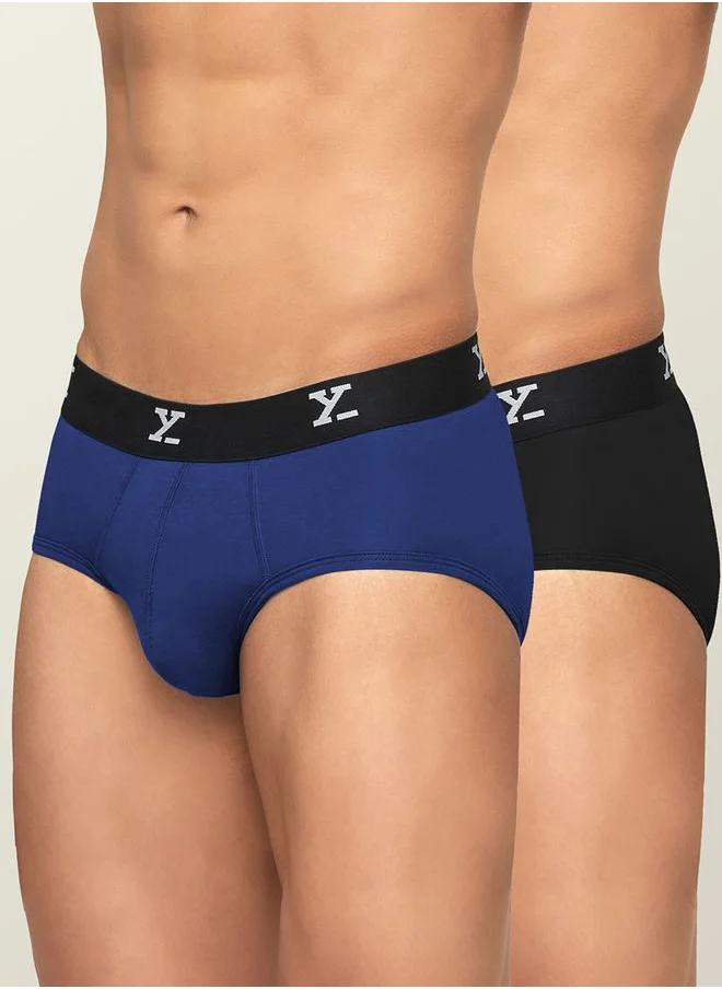 اكس واي اكس اكس Pack of 2 - Logo Waistband Modal Briefs by Styli