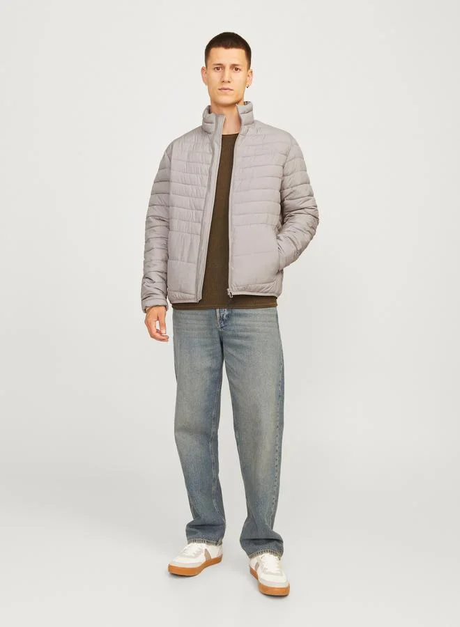 JACK & JONES Stand Collar Full Zip Puffer Jacket