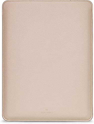 Comfyable Laptop Sleeve 14 Inch Precisely Compatible with MacBook Pro M5 M4 M3 M2 Pro/Max 2026-2021, Faux Leather Cover Case, 14 in, Sand - Image 1