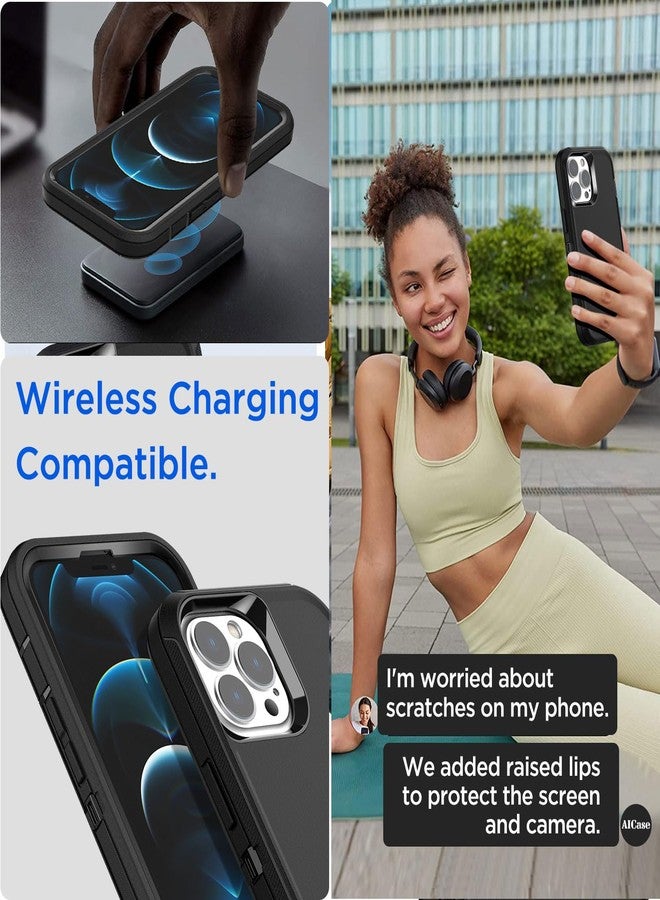 ايه اي كيس جراب AICase لهاتف iPhone 12 Pro Max (6.7 بوصة) مع مشبك حزام، حماية فائقة ضد السقوط، مقاوم للصدمات والغبار، تصميم عسكري متين وقوي لهاتف iPhone 12 Pro Max_2 - Image 5