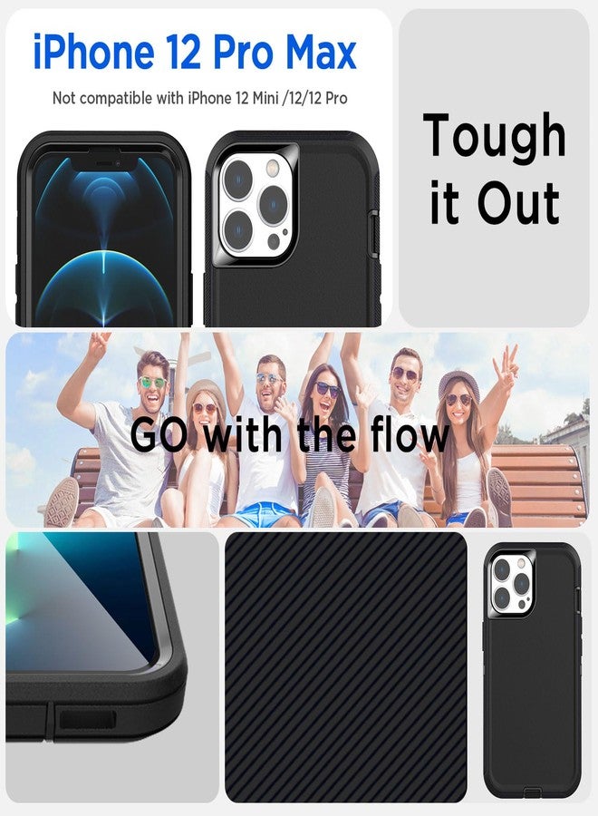 ايه اي كيس جراب AICase لهاتف iPhone 12 Pro Max (6.7 بوصة) مع مشبك حزام، حماية فائقة ضد السقوط، مقاوم للصدمات والغبار، تصميم عسكري متين وقوي لهاتف iPhone 12 Pro Max_2 - Image 2