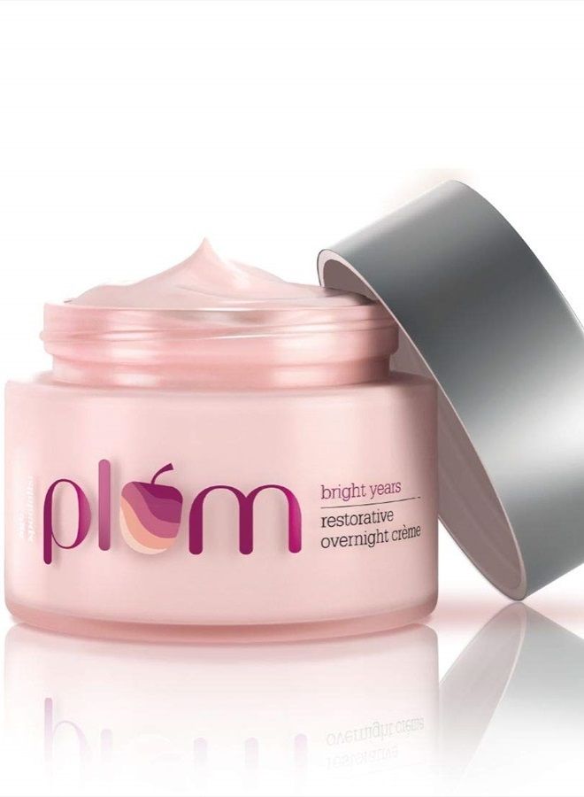 Plum Skin Renewing Night Face Cream, Overnight Cream for Dry and Aging Skin, Gentle for Sensitive Skin, Shea Butter, Hyaluronic Acid Cream for Face, Ultra Hydrating, Cruelty Free for Women 1.7 Fl Oz - Image 1
