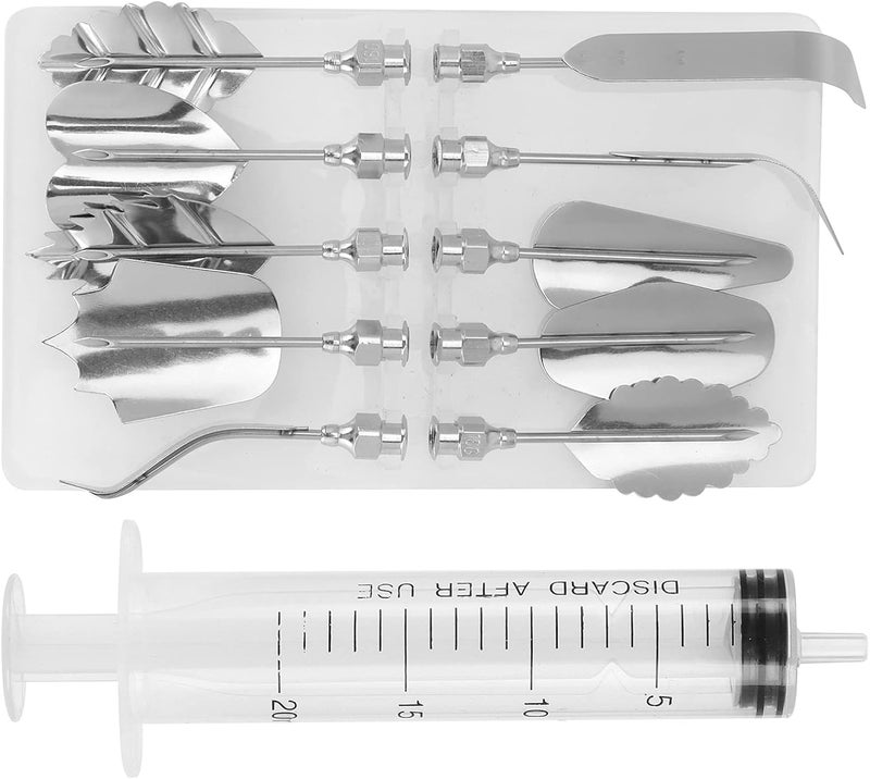 Zopsc Cake Syringe Nozzles Mold, Icing Piping Cream Syringe Tool Set, Cake Decorating Tips for Pudding Baking, Pastry Nozzles Set for Beginners - Image 1
