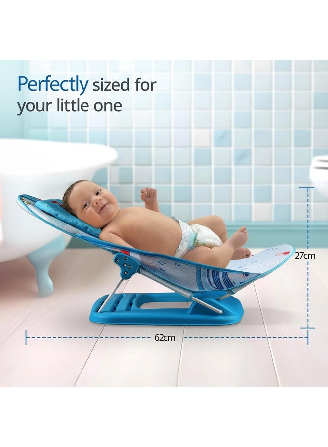 LuvLap Happy Wheels Baby Bather for Baby 0-12 Months, New Born Baby Bath Chair, 3 Position Adjustable, Washable Soft Mesh, Large Seat (Multicolor) - Image 3