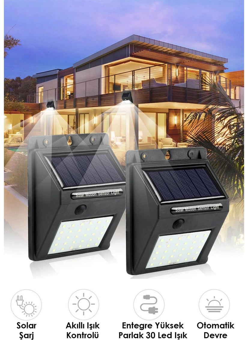 Technosmart 1PC 30 LEDs Solar Garden Lighting Lamp Outdoor Solar Powered  - Image 1
