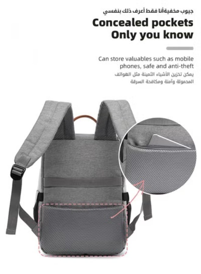 DOOKOO Enlarged Capacity Baby Diaper Bag, Multifunctional Diapers Changing Backpacks, Waterproof  Nappy and Nursing Bags, Fashion Mummy Backpack with Storage Case, for Mothers and Fathers Travel - Image 4