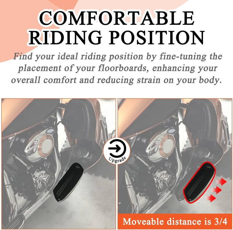 FOVPLUE Touring Glide Driver Floorboard Extensions - Image 3