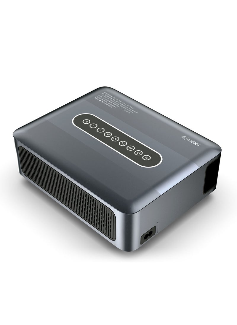 Generic - Smart Projector AI Intelligence Wireless Projector Portable Ultra HD 8K 1080P Resolution 12000 Lumens Dual Band WiFi Grey - Image 1