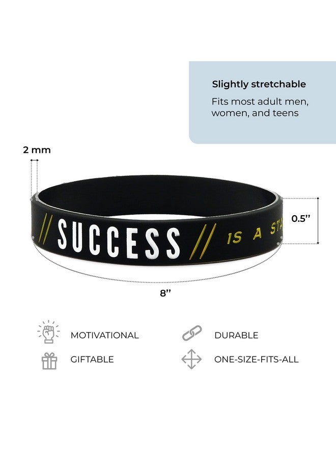 Inkstone (12Pack Motivational Silicone Wristbands Success Focus & Believe Wholesale Bulk Pack Of 12 Silicone Bracelets Motivation Encouragement Achievement Gifts Party Favors For Adults - Image 3