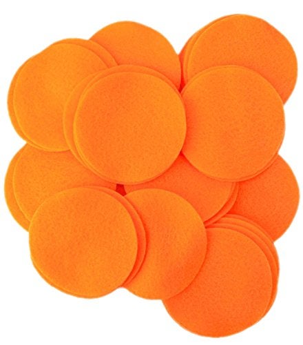 Playfully Ever After Orange Craft Felt Circles (4 Inch - 19pc) - Image 1