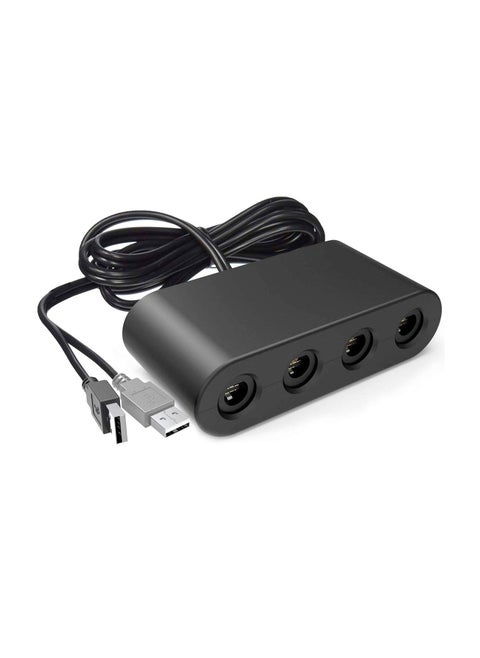 Gamecube Controller Adapter for Nintendo Switch/WII U/PC, Controller Adapter for Gamecube Controller Adapter Turbo Feature Gamecube Adapter and Vibration Features with 180cm Long Cable