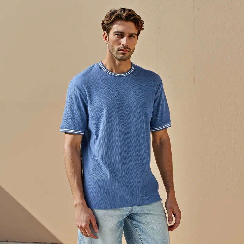سبلاش فيڤ Ribbed Crew Neck T-shirt