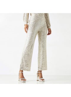 Iconic All-Over Embellished Wide Leg Pants