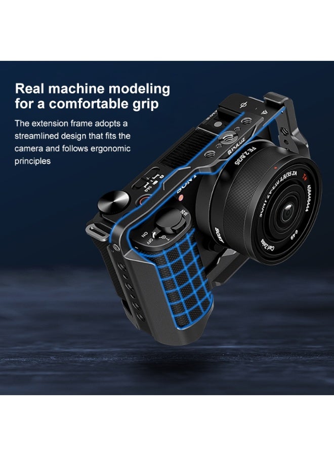 بولوز مناسبة لأنّ سوني zv-e10 الثاني / zv-e10m2 الجيل الثاني كاميرا حماية الإطار مصغرة واحدة vlog اطلاق النار لايف تمديد قفص أرنب - Image 4