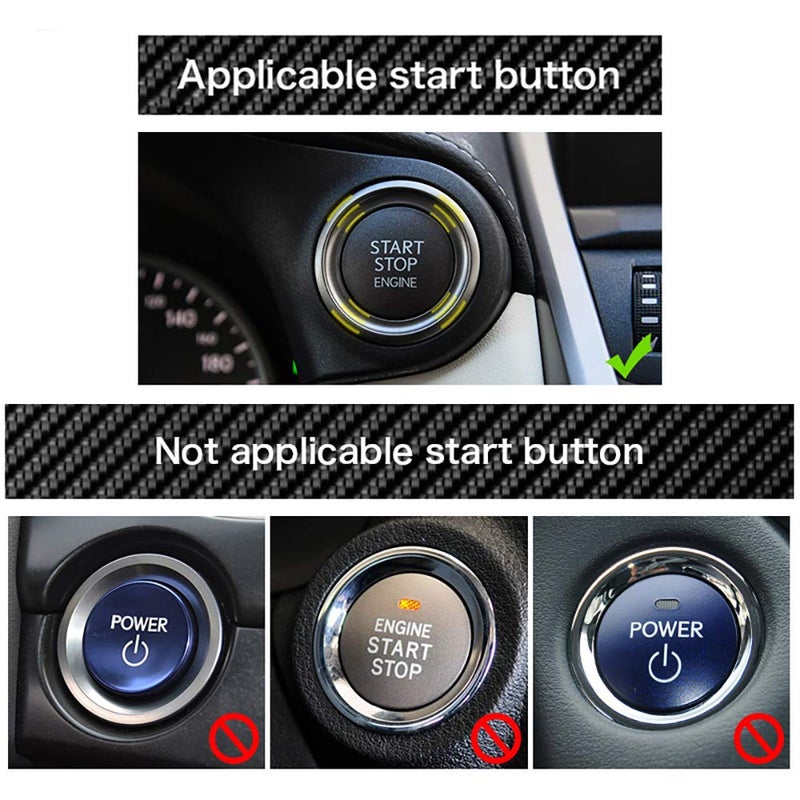 AIRSPEED Carbon Fiber Car Engine Start Button Sticker for Lexus IS250 IS200 IS300 ES350 ES330 GS350 GS300 NX300 NX200T RX350 RX300 LX RC (Red) - Image 3