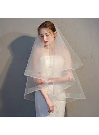 عروس مقبلة على الزواج، طقم غطاء رأس أبيض مزين باللؤلؤ، زينة زفاف، ديكورات حفلات توديع العزوبية، هدايا للعروس. - view 4