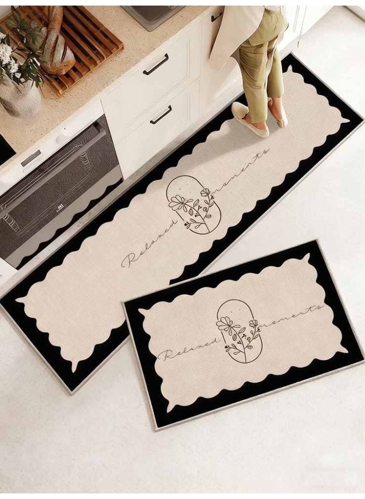 Aideli 2-Piece Diatom Mud Kitchen Mat Set, Non-Slip Soft Absorbent Floor Rugs for Kitchen, Bathroom, Laundry, Office – 40x60cm + 40x120cm - Image 1