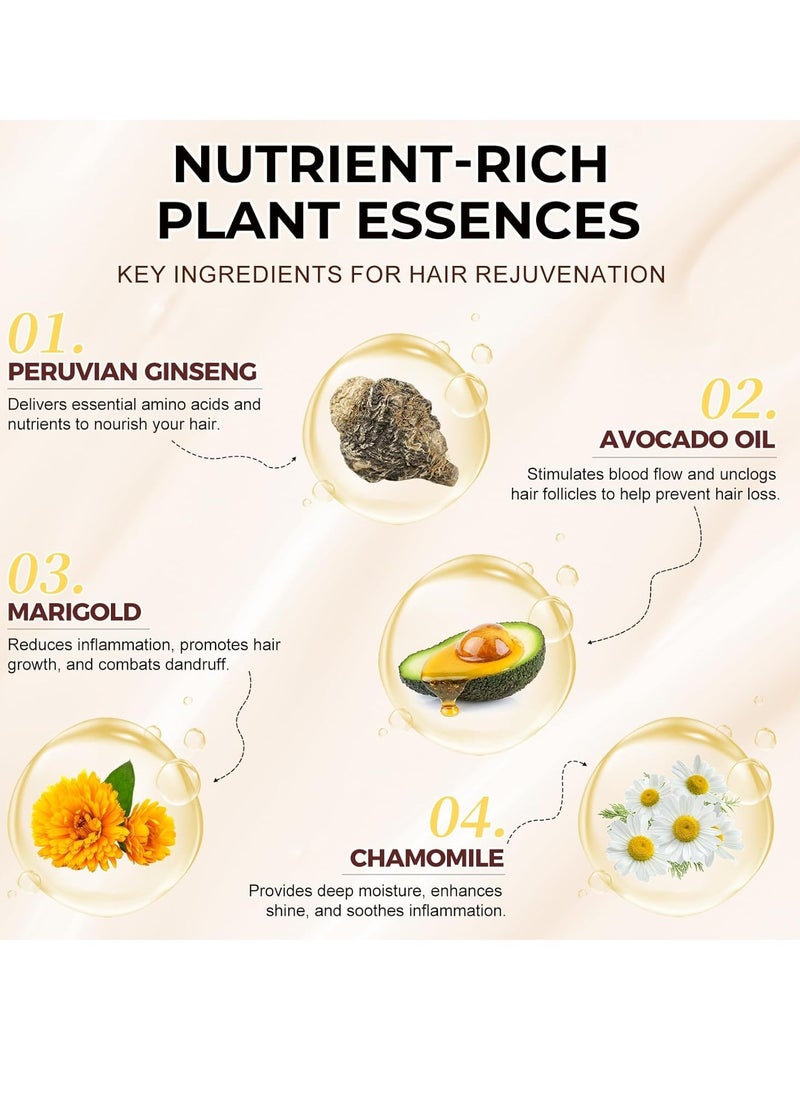 Elaimei Collagen Hair Treatment Mask, Deep Repair Conditioning Hair Mask with Collagen, Maca, Avocado Oil for All Hair Types, 7.4 FL OZ  - Image 4