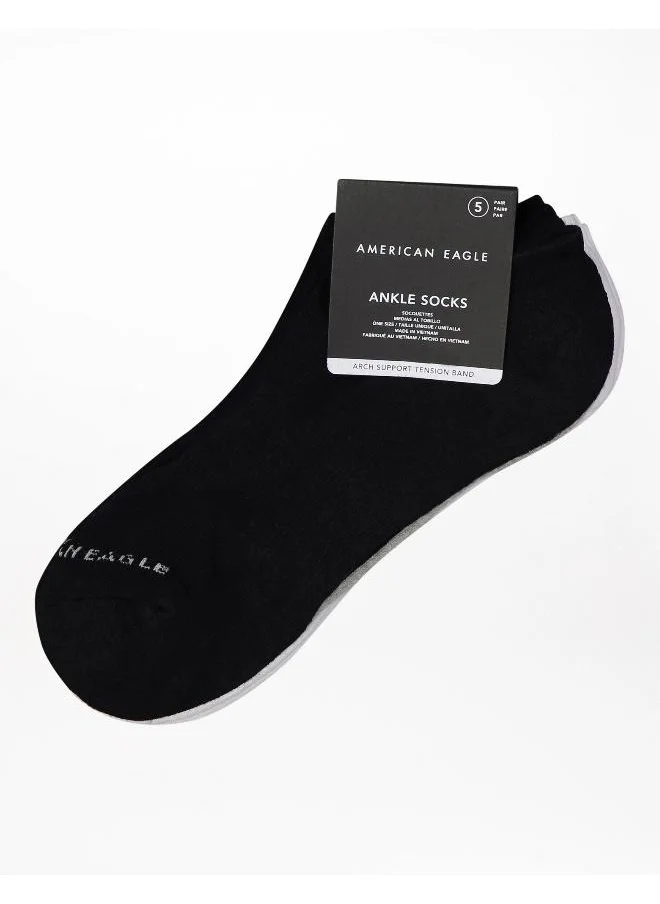 American Eagle AEO Low Cut Socks 5-Pack