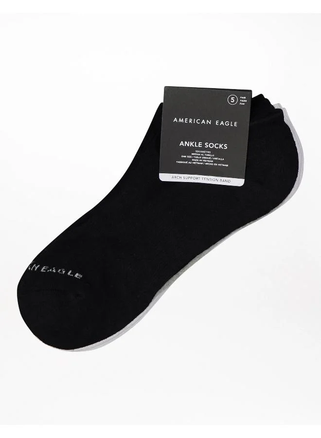 American Eagle AEO Low Cut Socks 5-Pack