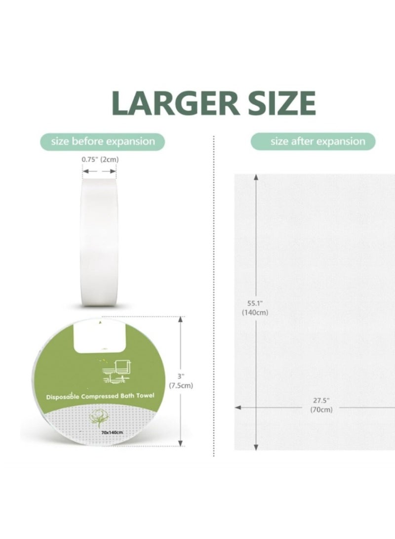 Premium Compressed Towel Tablets - 55.1" x 27.5" Large Bath Towel - Disposable, Reusable for Hotel, Camping, Sports, Hiking, Beach, Swimming, Vacation (5 Pack)  - Image 2