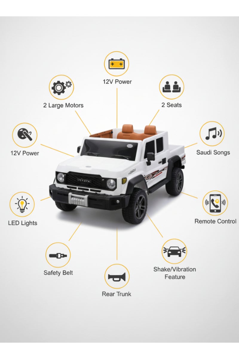 Electric Toy Car for Kids - White - Image 3