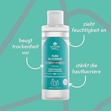 Nature Spell 100 Pure Vegetable Derived Glycerine Super Hydrating Locks In Moisture For Face Hair Body 100 Vegan FragranceFree Made In The UK - Image 2