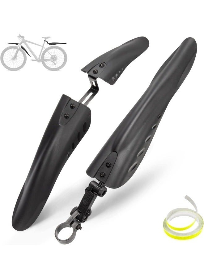 Halamodo Bike Fender Set with DIY Reflective Tape, Quick Release Adjustable Bicycle Fenders, 3 Parts-Universal Full Cover Thicken Widen, Front/Rear Mud Guards Fit for MTB Mountain Road Bike ﻿ - Image 1