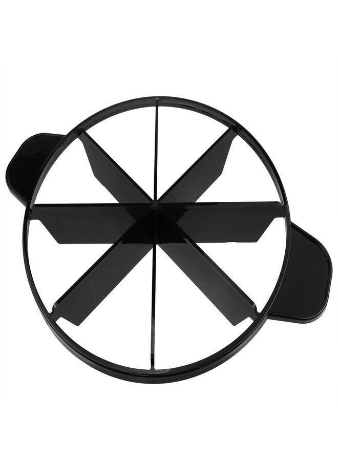 Dsjnf black plastic 8 Slice Pie Cutter Press 10.3inch Circle Pie Cutter with Side Handles divider portion marking for slicing pie cake savory pie and dessert 1PCS - Image 1