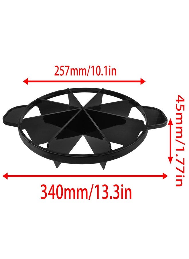 Dsjnf black plastic 8 Slice Pie Cutter Press 10.3inch Circle Pie Cutter with Side Handles divider portion marking for slicing pie cake savory pie and dessert 1PCS - Image 3
