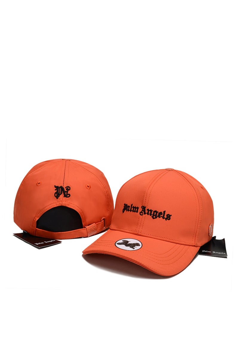 Palm Angels قبعة بيسبول مطرزة باللون البرتقالي من بالم أنجلز
