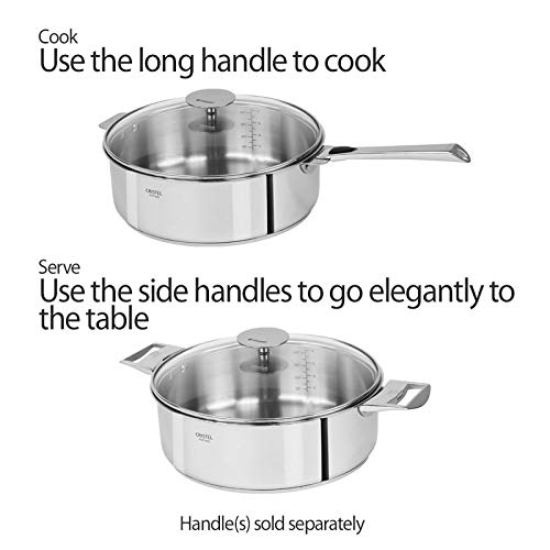 Cristel Casteline Saute Pan, 5 quart, Silver - Image 2