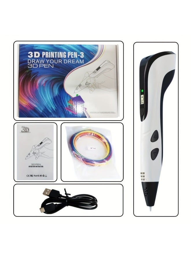 Professional 3D Printing Pen Kit with 20 Colors PLA Filament, Template Book & Project Guide — DIY 3D Drawing Pen for Kids & Adults, Ideal Birthday & Valentine's Gift - Image 2