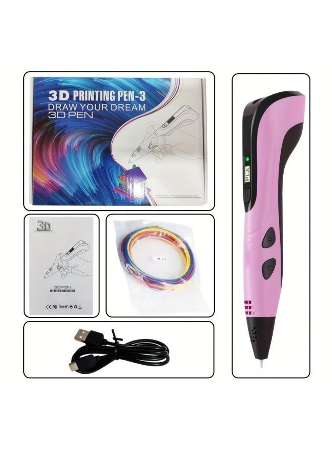 Professional 3D Printing Pen Kit with 20 Colors PLA Filament, Template Book & Project Guide — DIY 3D Drawing Pen for Kids & Adults, Ideal Birthday & Valentine's Gift - Image 4