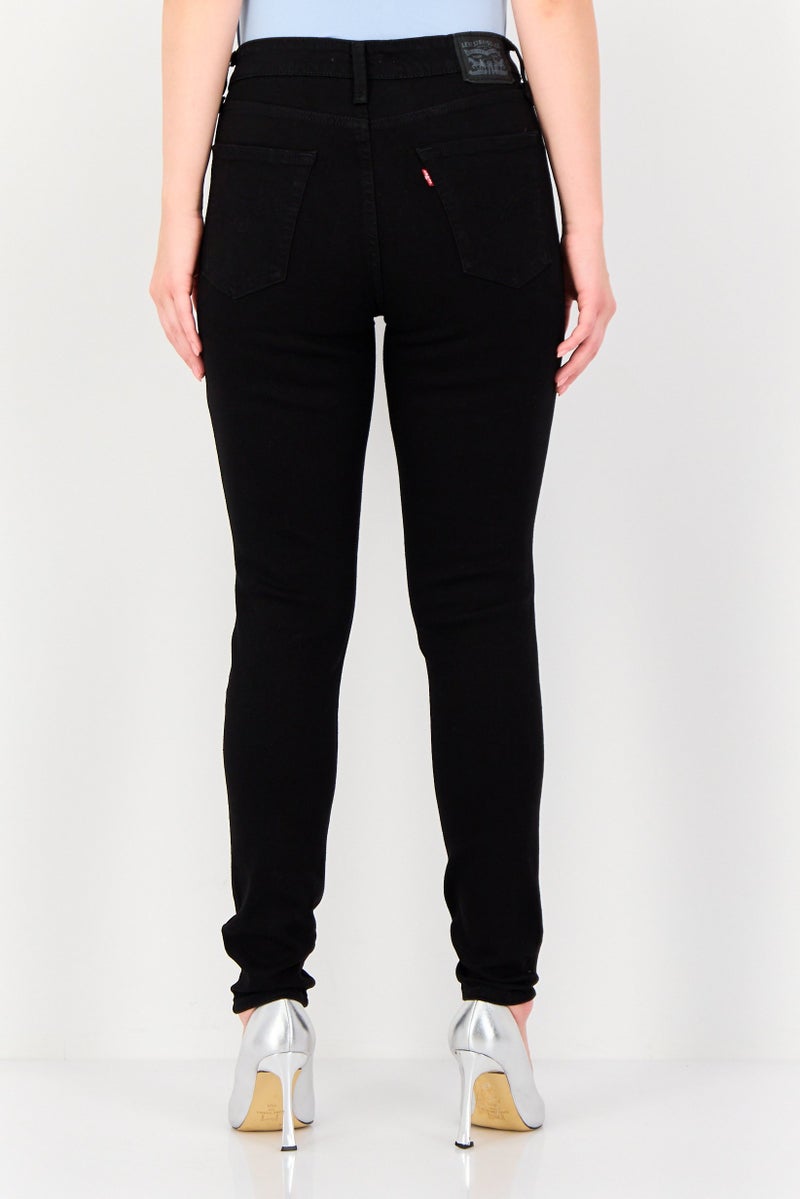Levi's Women Skinny Fit Solid Stretchable Jeans, Black - Image 3