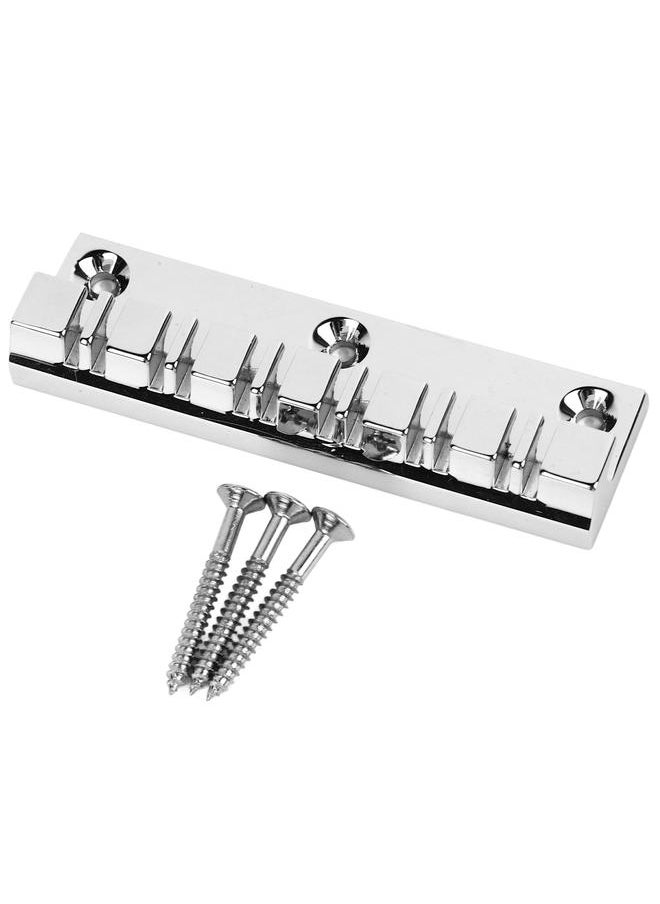 12 String Saddle Tailpiece Metal Chrome Color Saddle Bridge Top Load Electric Guitar Fixed Hardtail