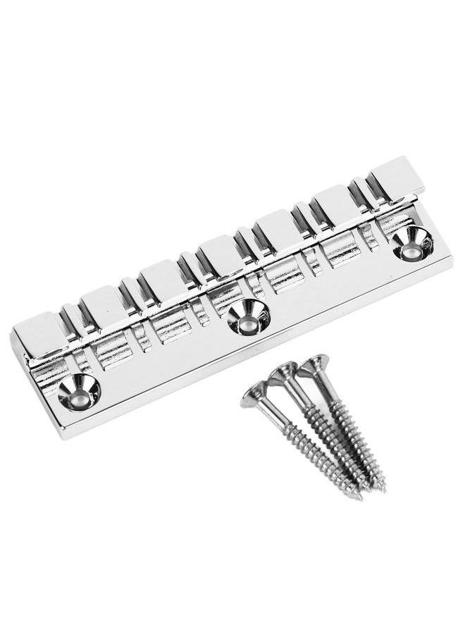 12 String Saddle Tailpiece Metal Chrome Color Saddle Bridge Top Load Electric Guitar Fixed Hardtail