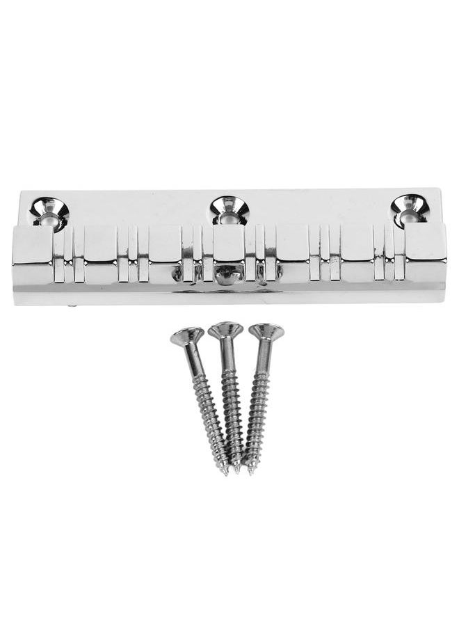 12 String Saddle Tailpiece Metal Chrome Color Saddle Bridge Top Load Electric Guitar Fixed Hardtail