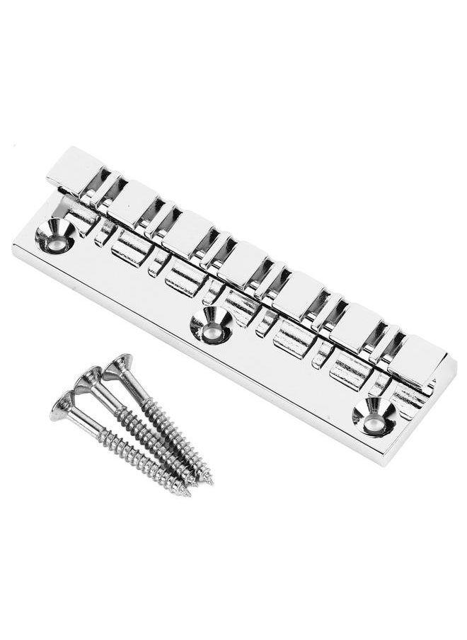 12 String Saddle Tailpiece Metal Chrome Color Saddle Bridge Top Load Electric Guitar Fixed Hardtail