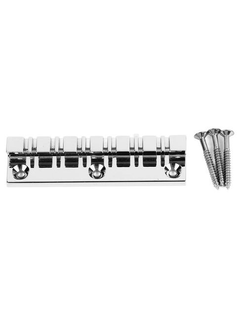 12 String Saddle Tailpiece Metal Chrome Color Saddle Bridge Top Load Electric Guitar Fixed Hardtail