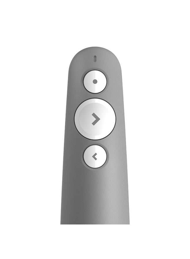 Logitech R500s Wireless Presenter With Laser Pointer And Ppt Clicker, Bluetooth Dual Connectivity For Mac Ios, Gray - Image 1