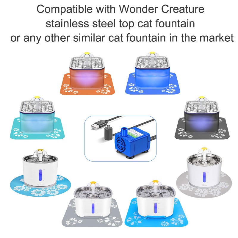 Wonder Creature Cat Water Fountain Pump, Replacement Pump for Round, Cubic and Crystal Cat Water Fountain, Pet Fountain Pump - Image 2