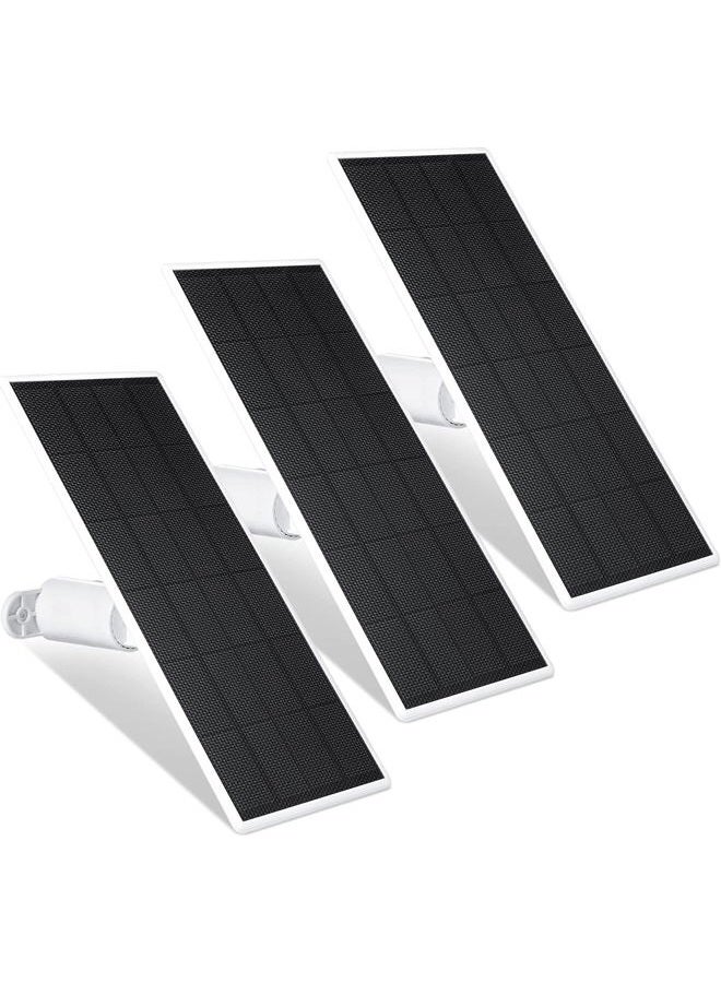 Wasserstein Solar Panel, Solar Panel Charger for Google Nest Cam Outdoor or Indoor, Battery - 2.5W Solar Power - Camera Solar Panels Made for Google Nest (3 Pack) - Image 1
