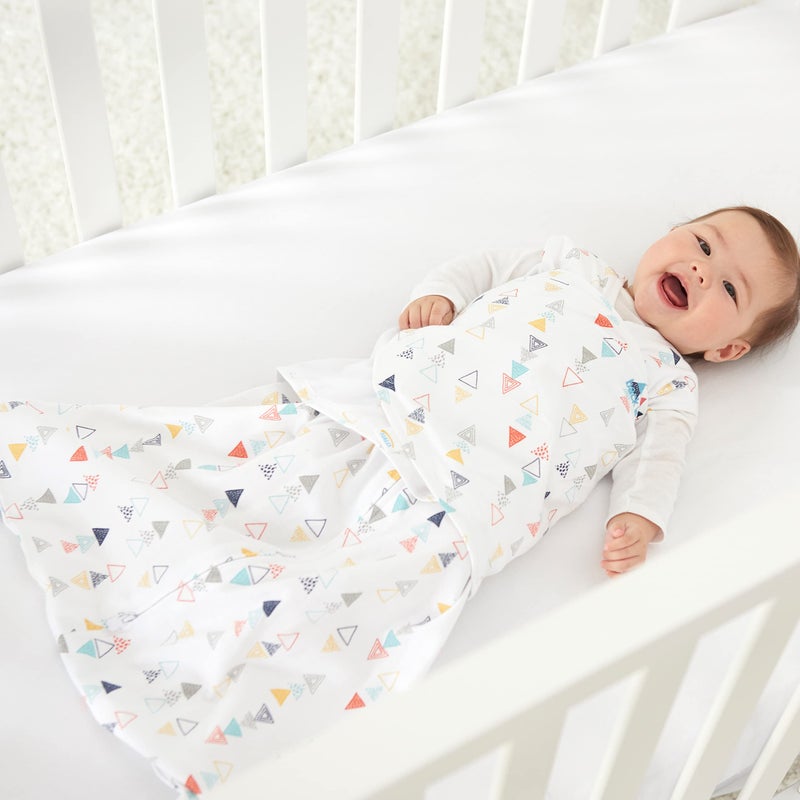 HALO Sleepsack Swaddle, 100% Cotton, Triangle Neutral, Multi, Small - Image 3