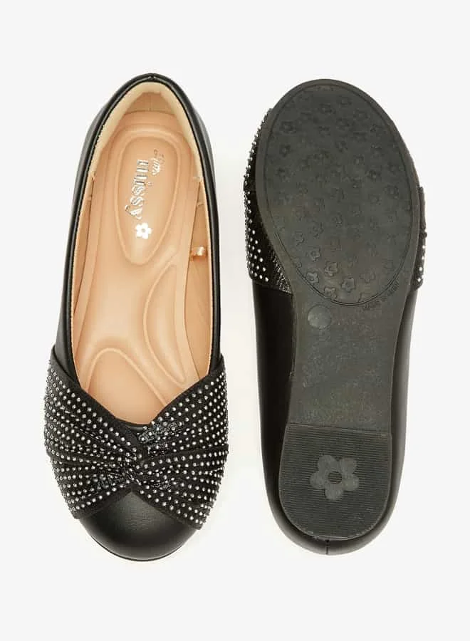Celeste Girls' Embellished Slip-On Ballerina Shoes