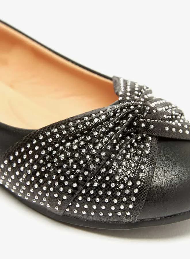 Celeste Girls' Embellished Slip-On Ballerina Shoes