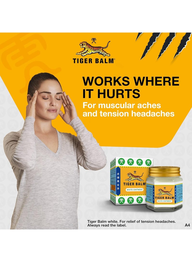 مرهم أبيض 19.4 جرام لعلاج الصداع وتسكين آلام العضلات مؤقتًا - Image 4