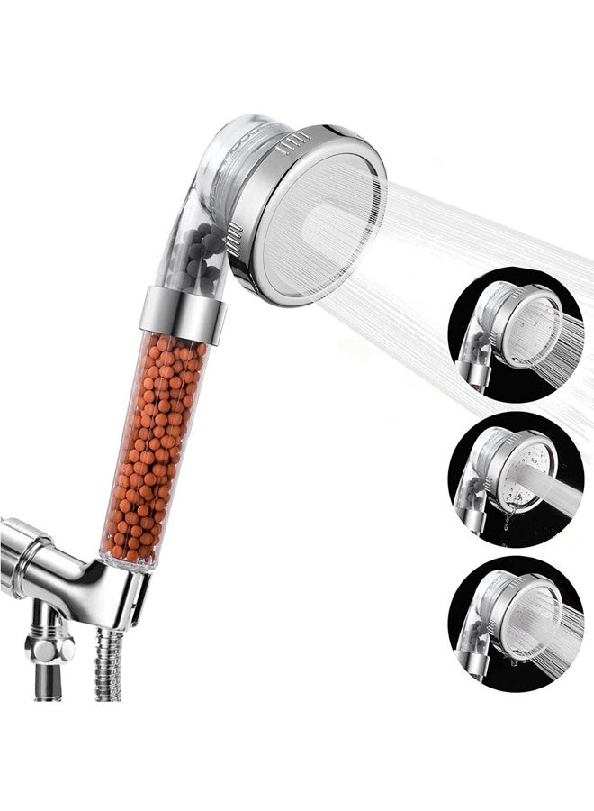 3 Modes Handheld Filtered Shower Head, High Pressure  Shower Head With Filter Balls,Easy Install,for Bathing and Spa,Remove Chlorine and Harmful Substance - Image 1