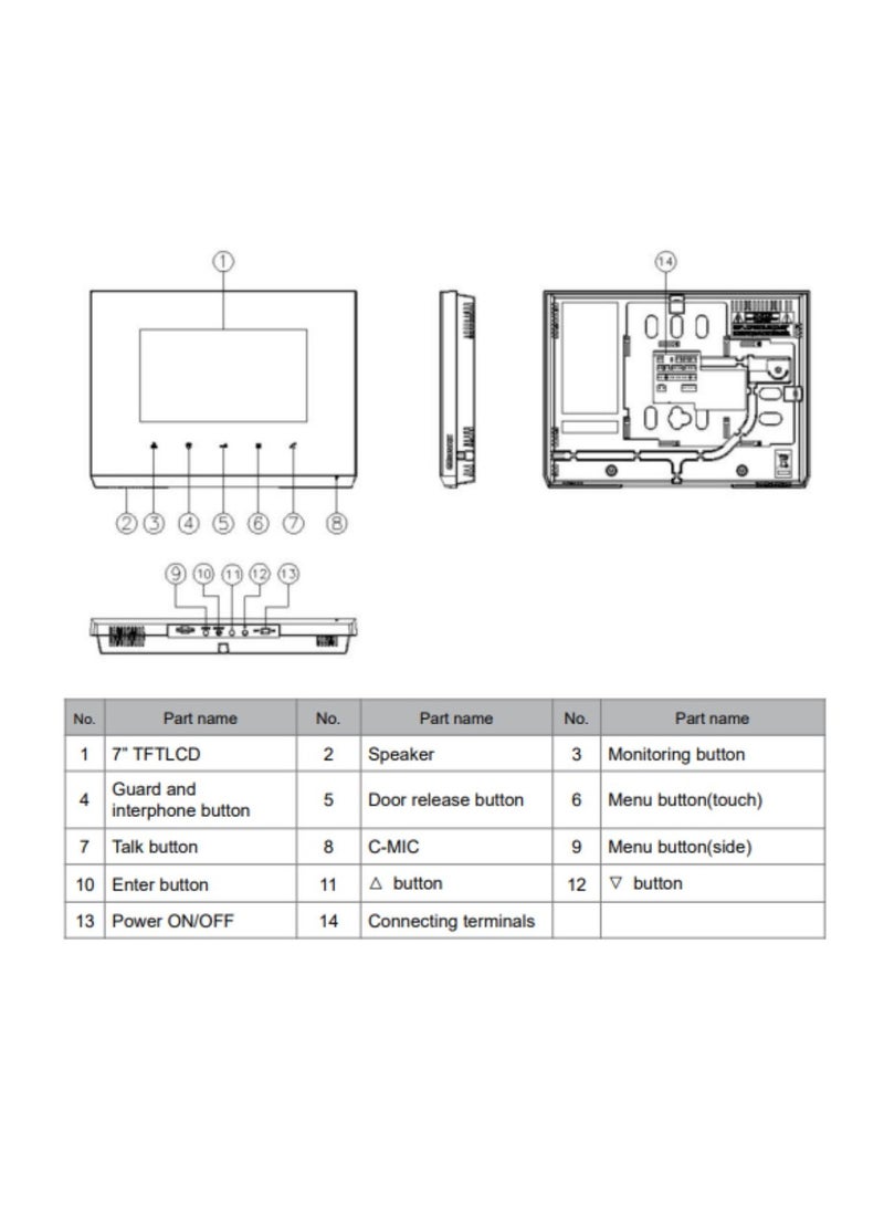 COMMAX 7 Inch Color Screen for Video Intercom System CMV-70S - Image 2