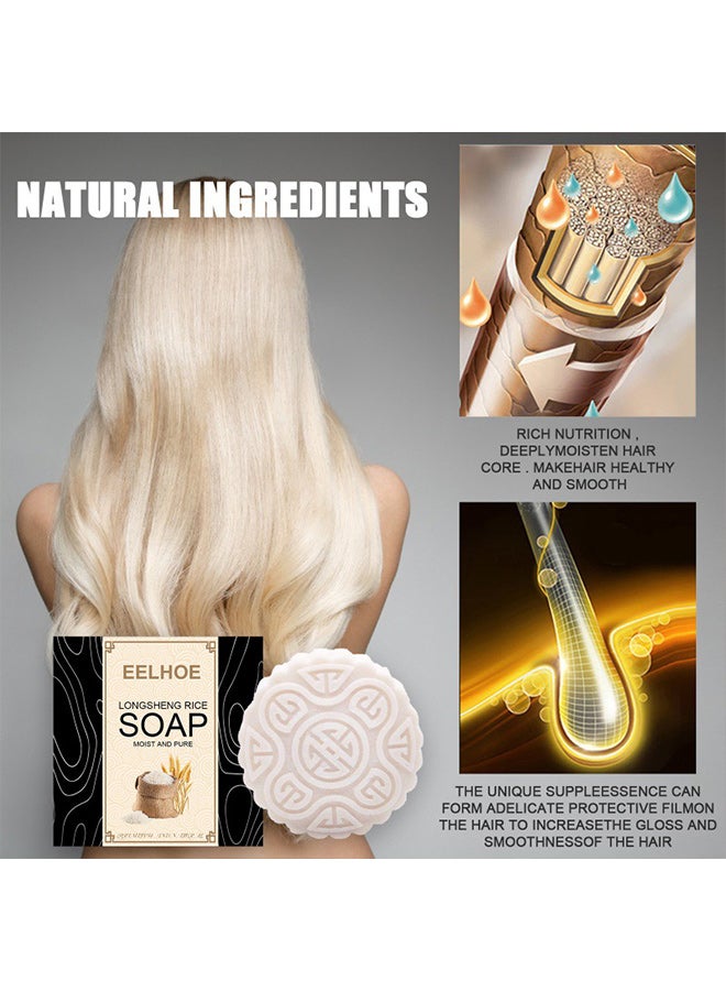 إيلهو صابون شامبو ماء الأرز لونجشينج من إيلهو، مناسب لتهدئة الشعر الجاف وحكة فروة الرأس - Image 4